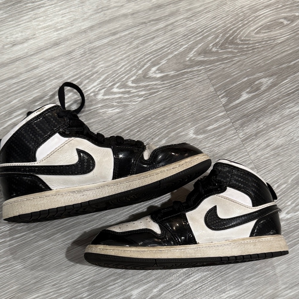 Jordan Kids Black and White Sneakers
